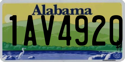 AL license plate 1AV4920