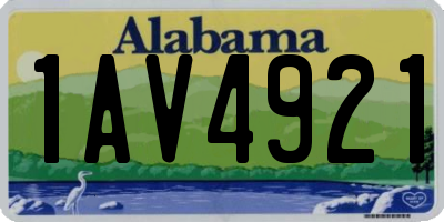 AL license plate 1AV4921