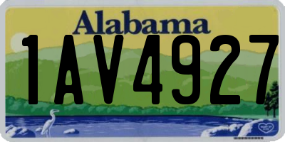 AL license plate 1AV4927