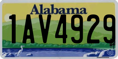AL license plate 1AV4929