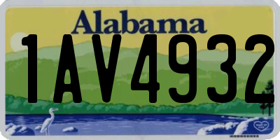 AL license plate 1AV4932