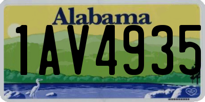 AL license plate 1AV4935