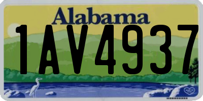 AL license plate 1AV4937
