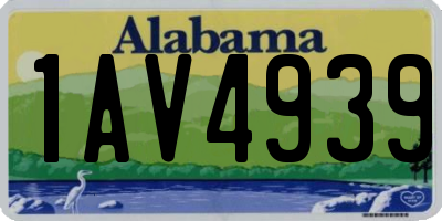 AL license plate 1AV4939