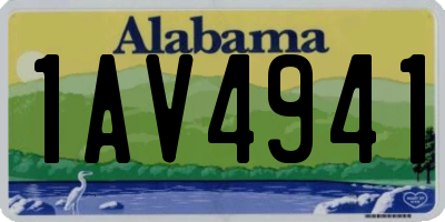 AL license plate 1AV4941