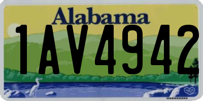 AL license plate 1AV4942