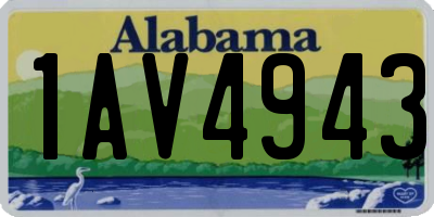 AL license plate 1AV4943