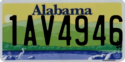 AL license plate 1AV4946