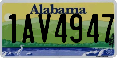 AL license plate 1AV4947