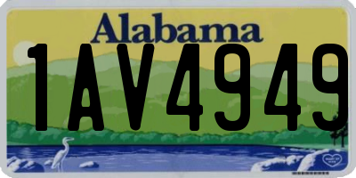 AL license plate 1AV4949