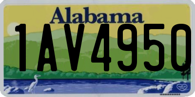 AL license plate 1AV4950