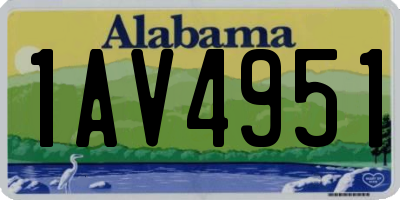 AL license plate 1AV4951