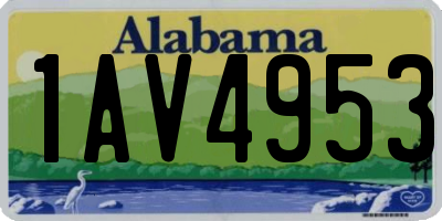 AL license plate 1AV4953