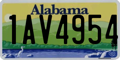 AL license plate 1AV4954