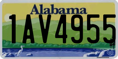 AL license plate 1AV4955