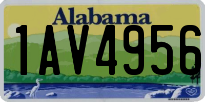 AL license plate 1AV4956