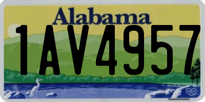 AL license plate 1AV4957