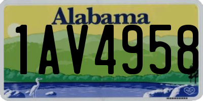 AL license plate 1AV4958
