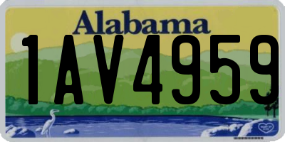 AL license plate 1AV4959