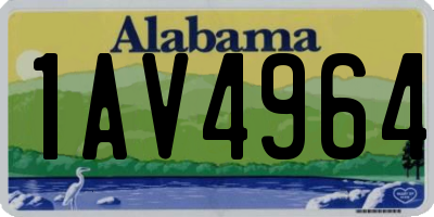 AL license plate 1AV4964