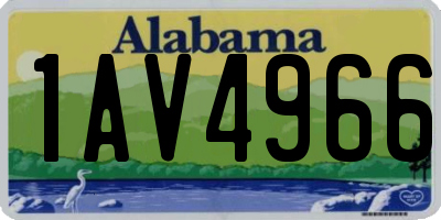 AL license plate 1AV4966