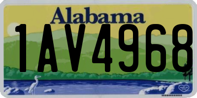 AL license plate 1AV4968