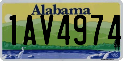 AL license plate 1AV4974