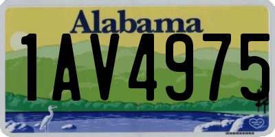 AL license plate 1AV4975