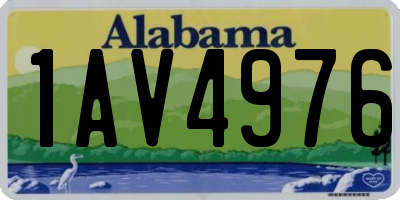AL license plate 1AV4976