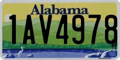 AL license plate 1AV4978