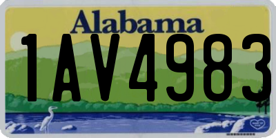 AL license plate 1AV4983