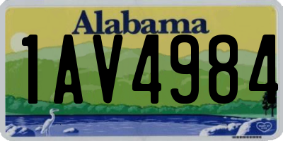 AL license plate 1AV4984