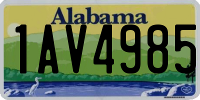 AL license plate 1AV4985