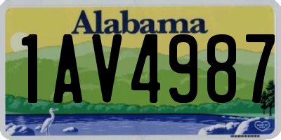 AL license plate 1AV4987