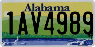 AL license plate 1AV4989