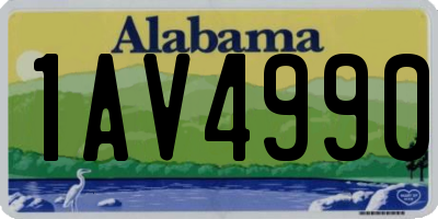 AL license plate 1AV4990