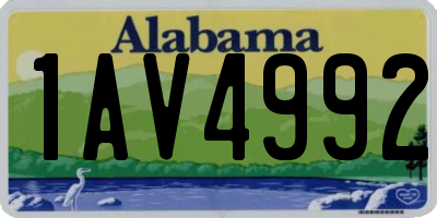 AL license plate 1AV4992