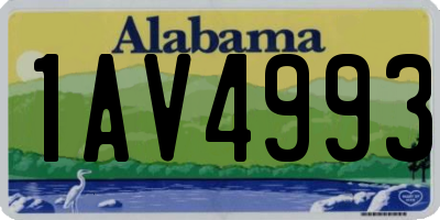AL license plate 1AV4993