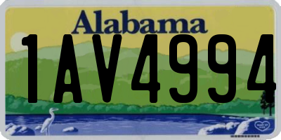 AL license plate 1AV4994