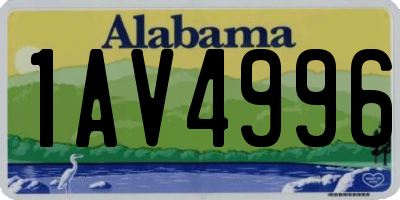 AL license plate 1AV4996