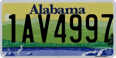 AL license plate 1AV4997