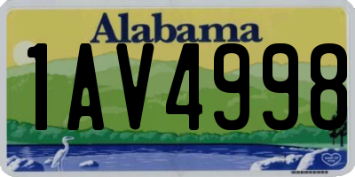 AL license plate 1AV4998