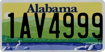 AL license plate 1AV4999