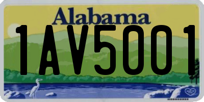 AL license plate 1AV5001