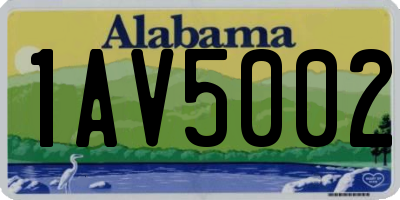 AL license plate 1AV5002