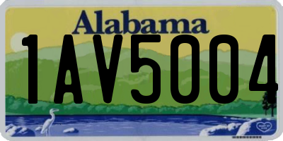 AL license plate 1AV5004