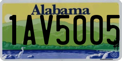 AL license plate 1AV5005