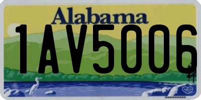 AL license plate 1AV5006