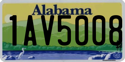 AL license plate 1AV5008
