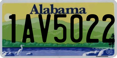 AL license plate 1AV5022